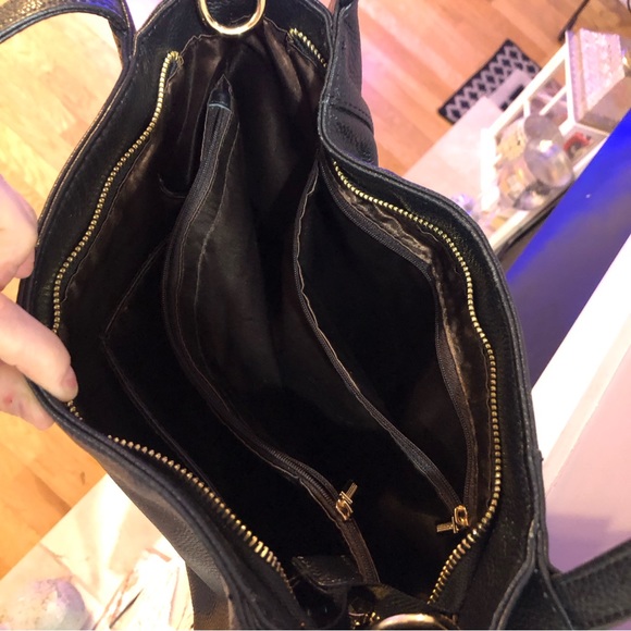 Heshe Leather Tote Purse Bag - Picture 5 of 6